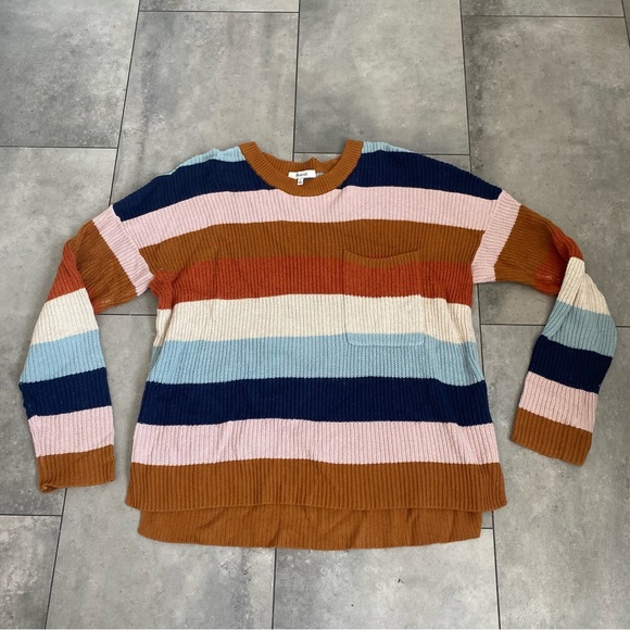 Madewell Thompson striped knit pullover sweater S - Picture 4 of 9